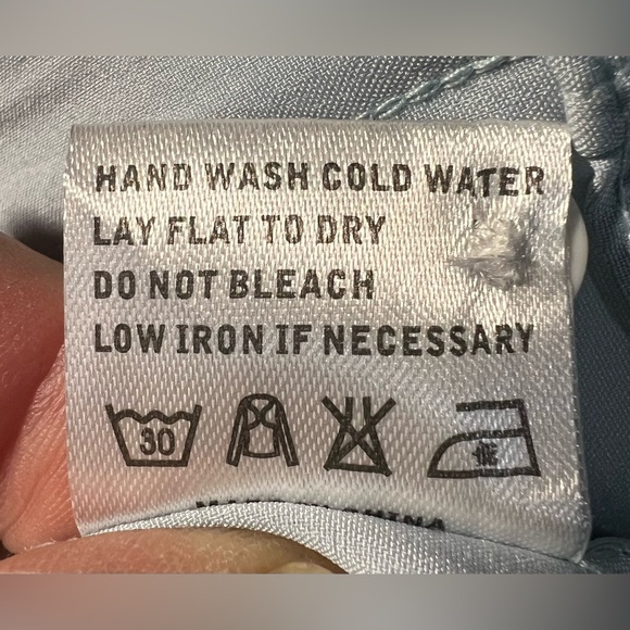 Tam Ware Dress Shirt Men’s L Short Sleeve Stretch Button Down Casual Light Blue - Picture 9 of 10